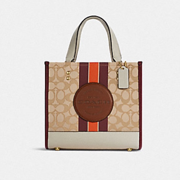 Coach Handbags - SOLD !!!   - COACH DEMPSEY TOTE 22 In Jacquard W/ Stripe and Coach Patch - NWT!